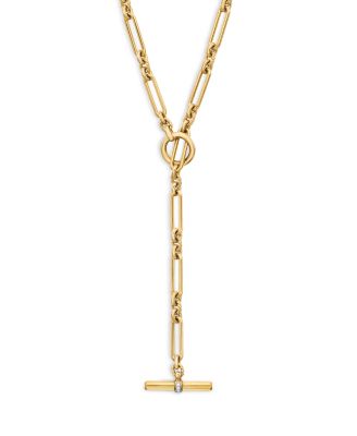 Lexington Chain Necklace in 18K Yellow Gold with Diamonds, 36"
