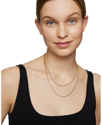 Box Chain Necklace in 18K Gold