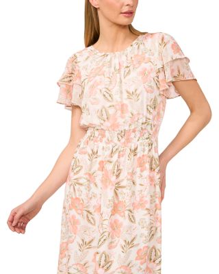 Ruffled Sleeve Maxi Dress