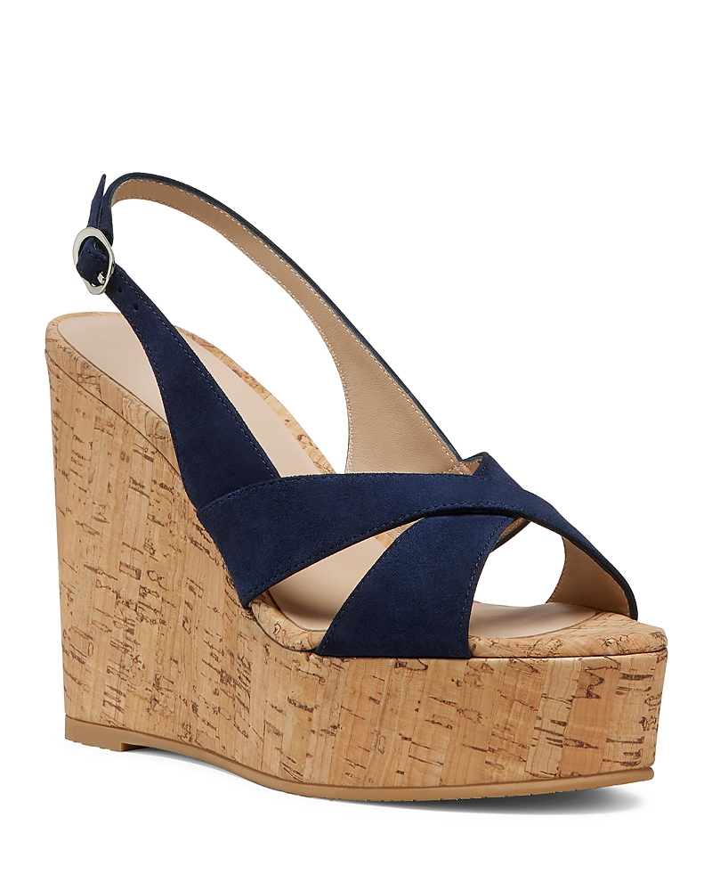 STUART WEITZMAN WOMEN'S DAYNA SLINGBACK WEDGE SANDALS
