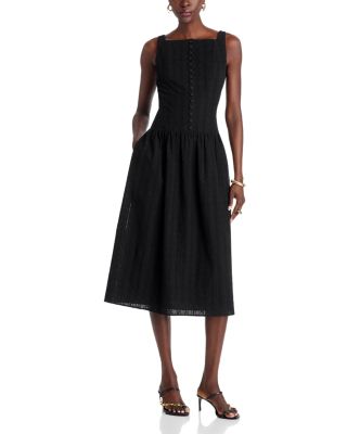 WAYF - Eve Eyelet Midi Dress