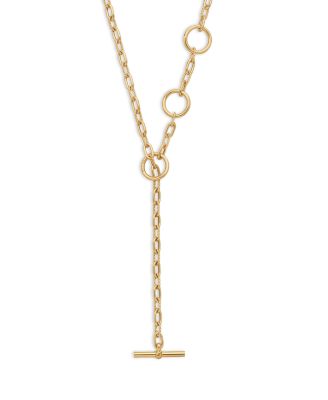 18K Yellow Gold DY Madison&reg; Three Ring Chain Necklace, 17"