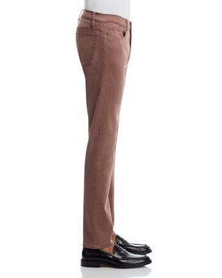 L'Homme Slim Brushed Twill Pants in Mauve