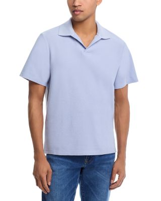 Jacquard Short Sleeve Open Collar Polo Shirt