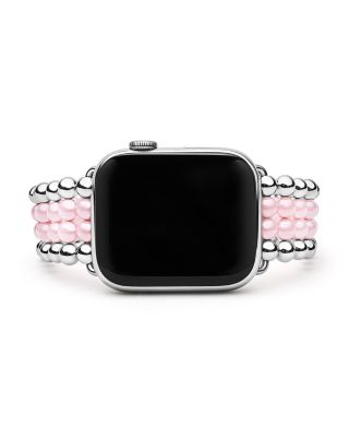 Stainless Steel & Pink Ceramic Smart Caviar Watch Band for Apple Watch&reg;