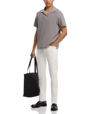 Jacquard Short Sleeve Open Collar Polo Shirt