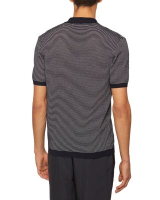 Roddy Two Tone Waffle Knit Mesh Classic Fit Polo Shirt