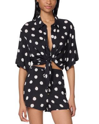 kate spade new york - Printed Cover Up Shirt & Cover Up Shorts