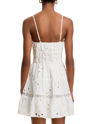 Tie Eyelet Mini Dress - Exclusive