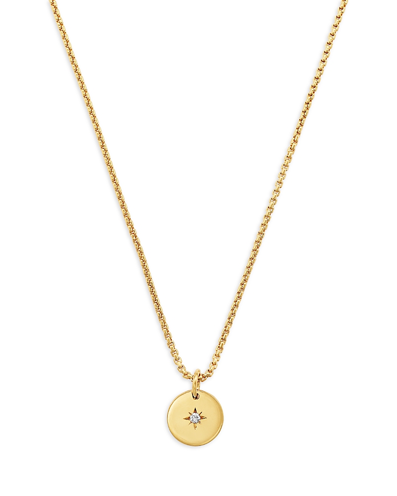 Zoë Chicco 14k Gold Small Disc Pendant Necklace In Gold