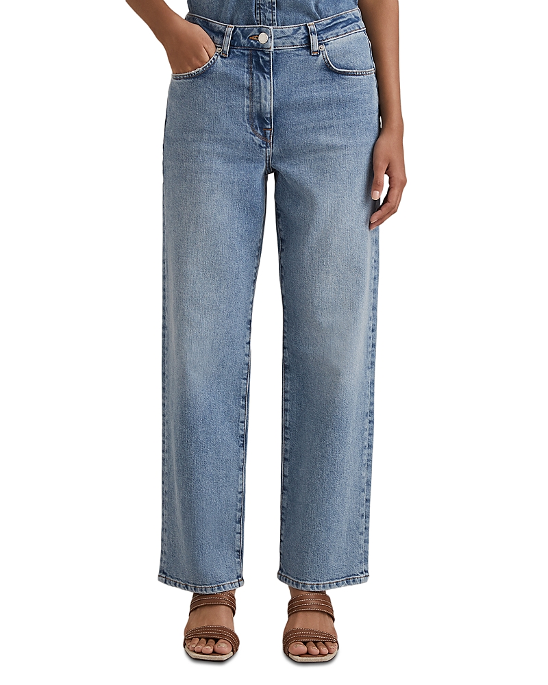 Reiss Selin Mid Rise Straight Leg Jeans