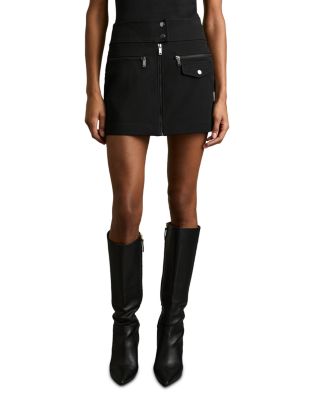 REISS - Poppy Zip Ponte Skirt