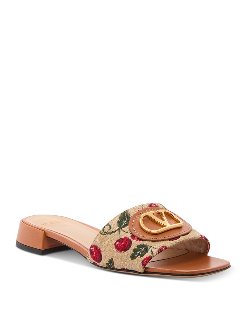 Valentino Garavani Vlogo Signature Slide Sandal In Multi