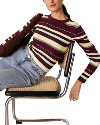 Multi Stripe Crewneck Knit Top