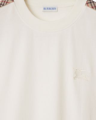 Check Trim Cotton Tee