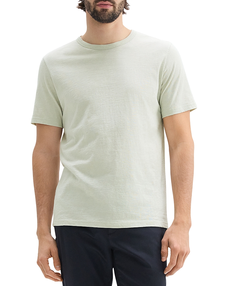 Theory Essential Tee In Cosmos Slub Cotton In Light Greenstone