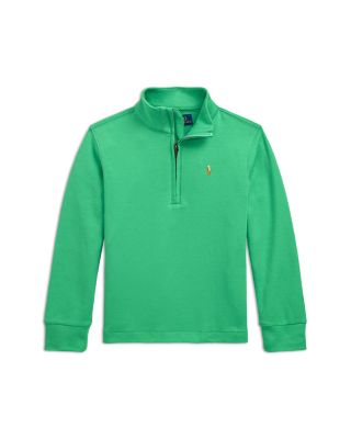 Ralph Lauren - Boys' Cotton Interlock Quarter-Zip Pullover - Little Kid