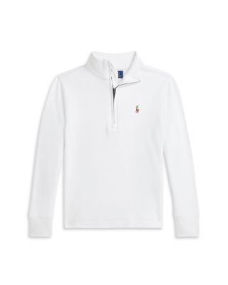Ralph Lauren - Boys' Cotton Interlock Quarter Zip Pullover - Little Kid