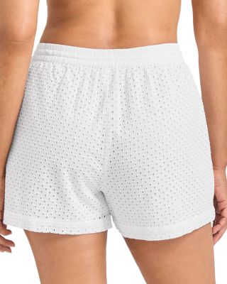 Eyelet Swim Cover-Up Shorts