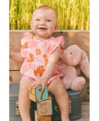 Girls' Printed Muslin Romper - Baby