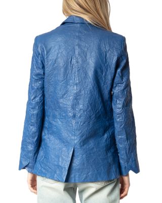 Leather Crinkle Jacket