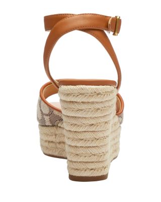 Women&#39;s Signature Jacquard Espadrille Wedge Sandals