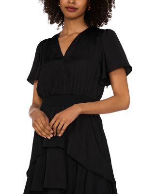 ★Vince Camuto☆無地♪長そで♪スモック♪ティア♪ドレス VINCE CAMUTO Smocked Waist Tiered Dress | Bloomingdale's