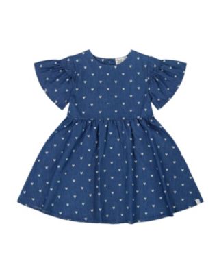 Deux par Deux - Girls' Printed Chambray Dress - Little Kid