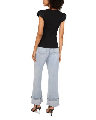 Tulip Sleeve Knit Tee