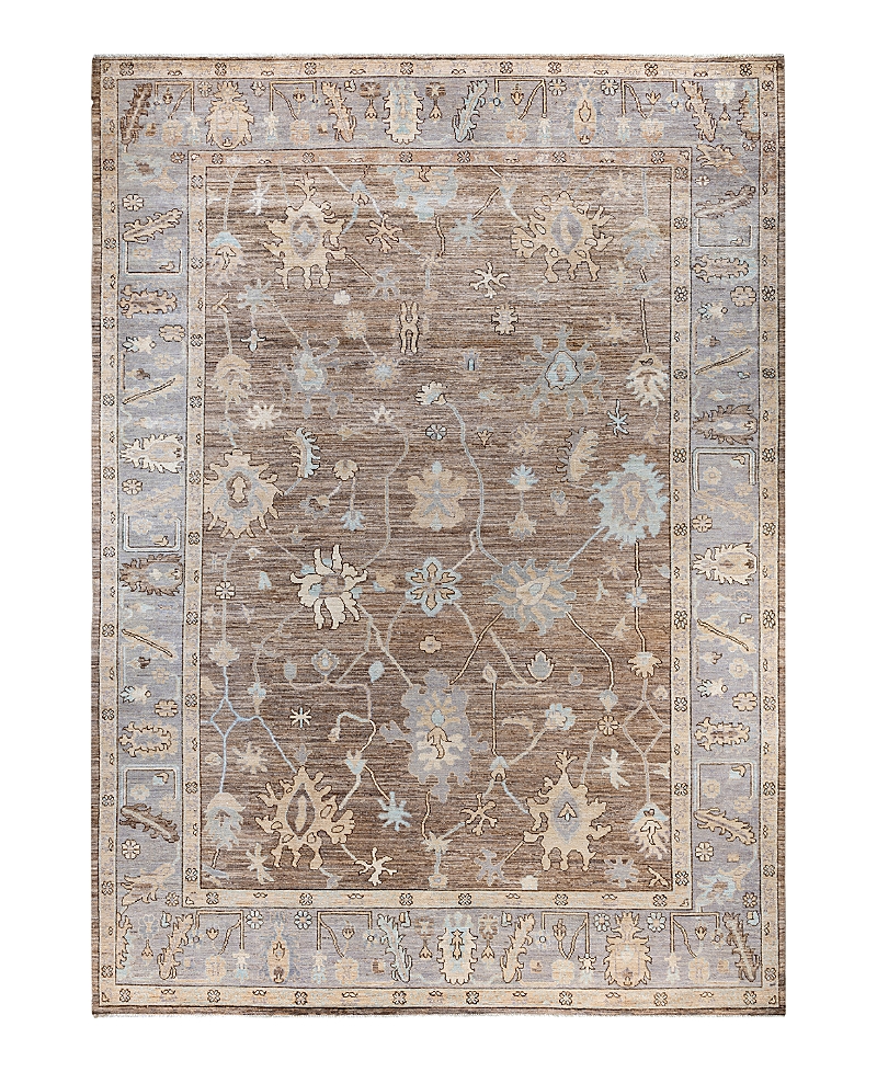Bloomingdale's Colorful Oushak M1945 Area Rug, 9'9 X 13'8 In Gray