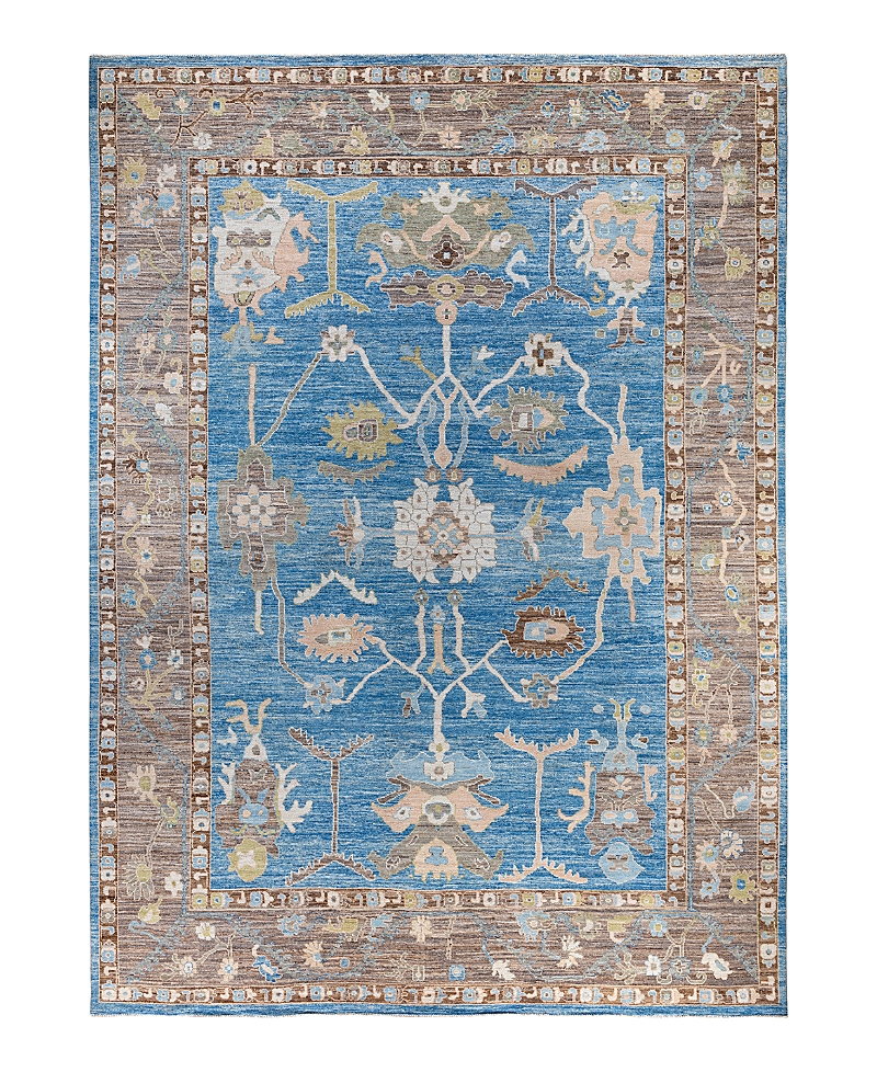 Bloomingdale's Colorful Oushak M1945 Area Rug, 10' X 13'10 In Light/blue