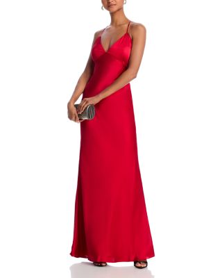 Satin Open Back Gown - Exclusive