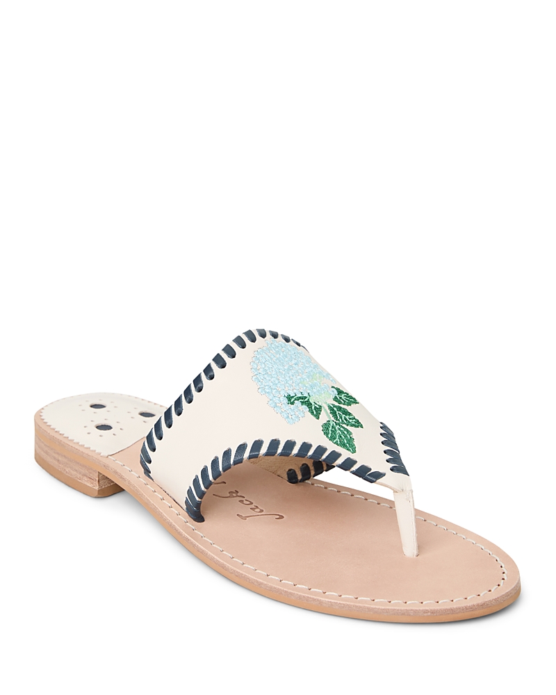Jack Rogers Jacks Hydrangea Slide Sandal In Ivory Multi