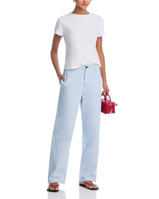 Carpenter High Rise Jeans in Blue Strip