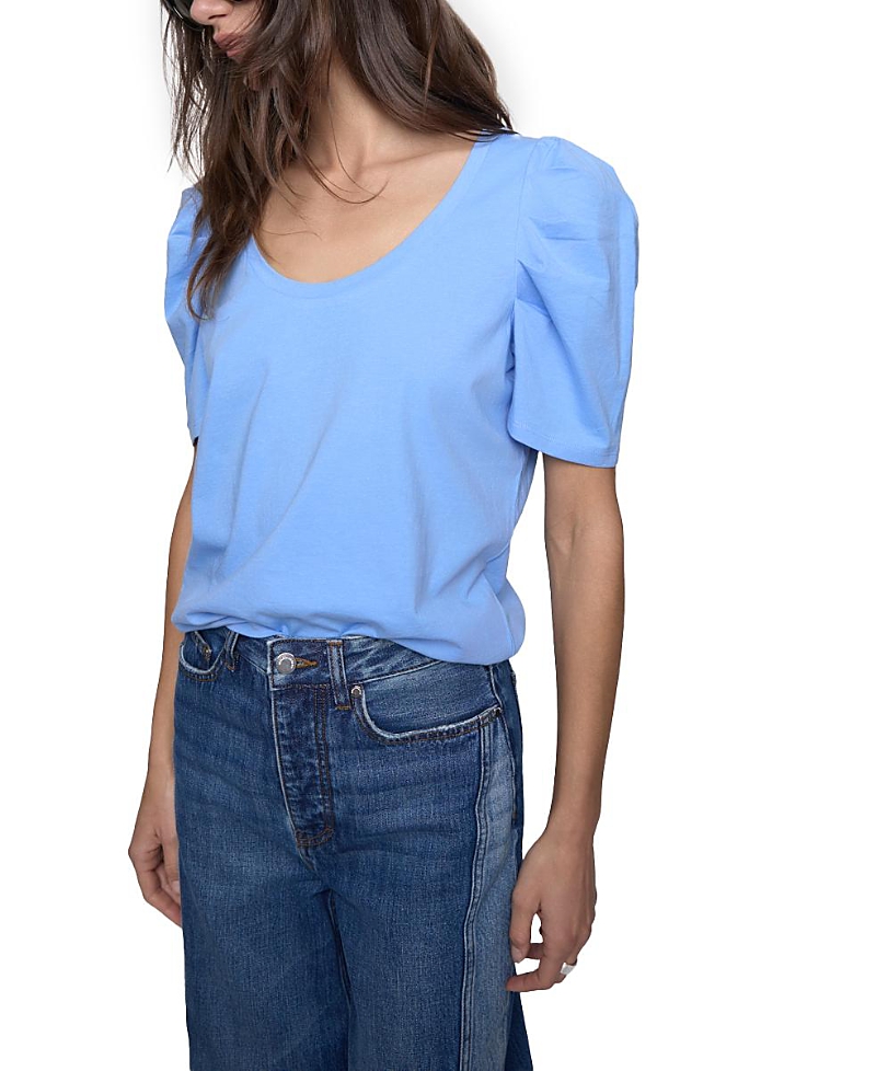 Rebecca Minkoff Janine Short Sleeve Sweatshirts In Azure