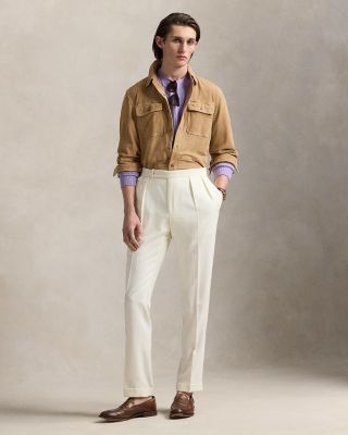 Lightweight Utilitarian Suede Shirt Jacket