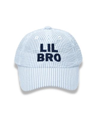 Bits & Bows - Boys' Seersucker Lil Bro Baseball Hat - Baby