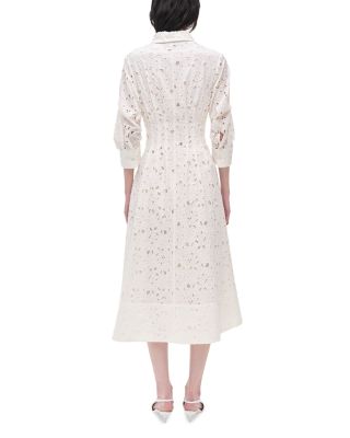 Jazz Eyelet Midi Shirtdress