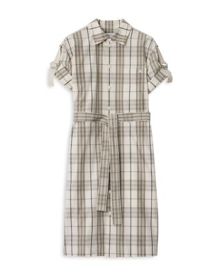 Check Cotton Shirt Dress