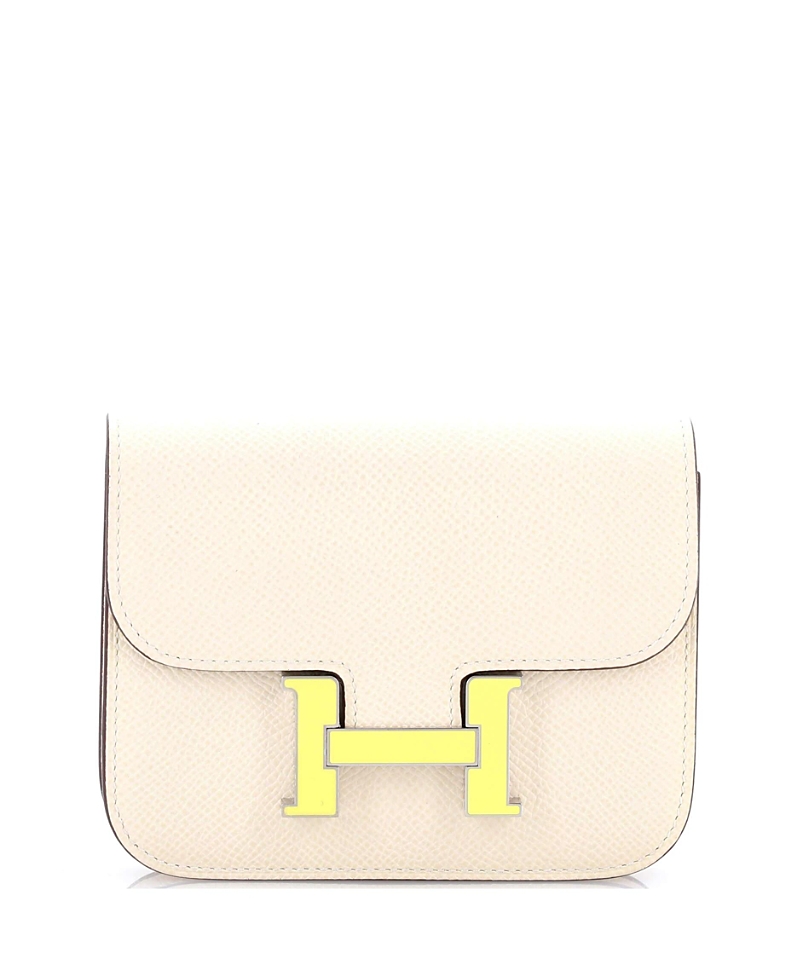 Pre-owned Pre-owned Hermes Hermes Constance Slim Wallet Epsom In Neutral