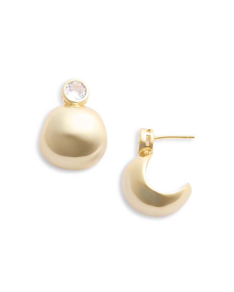 Shashi Bezel Earrings In Gold