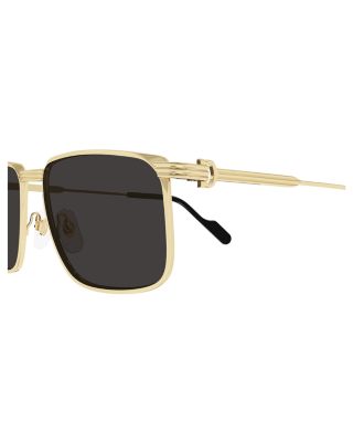 Premi&egrave;re de Cartier 24K Gold Plated Squared Sunglasses, 59mm