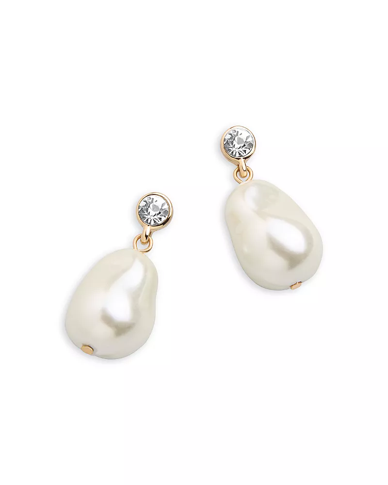Baublebar Myra Imitation Pearl & Glass Accent Drop Earrings