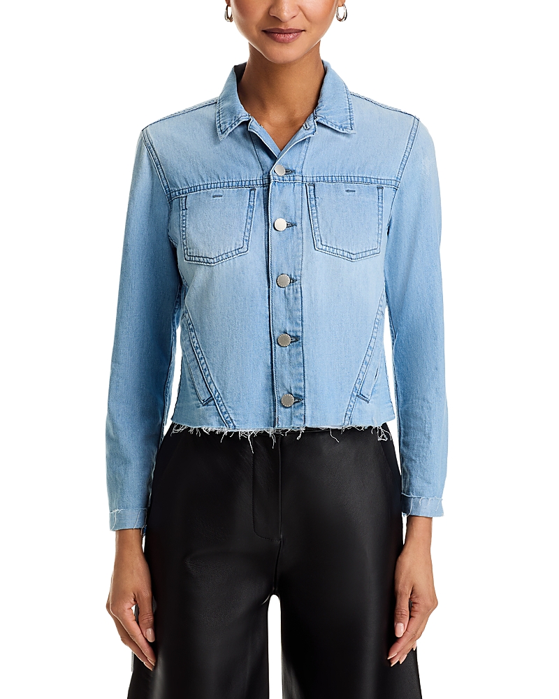 L'Agence Janelle Button Front Denim Jacket