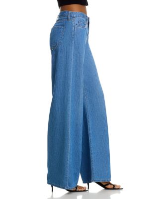 Alicent High Rise Sneaker Wide Leg Jeans in Stokes