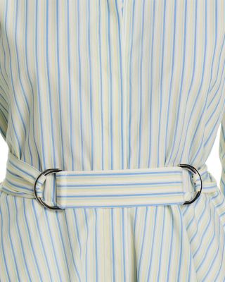Katherine Belted Poplin Button Down Dress