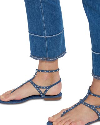 Dara High Rise Seamed Hem Crop Jeans