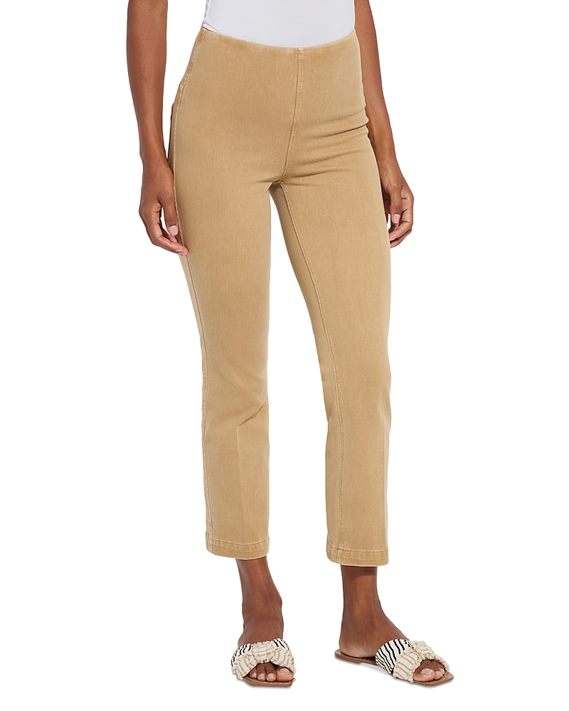 Lyssé Ankle Denim Baby Bootcut (27" Inseam) In Antique Wash Tan