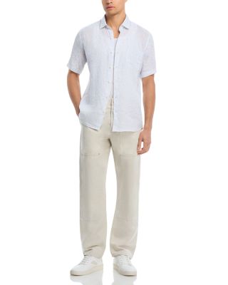 Soiree Linen Short Sleeve Button Front Shirt