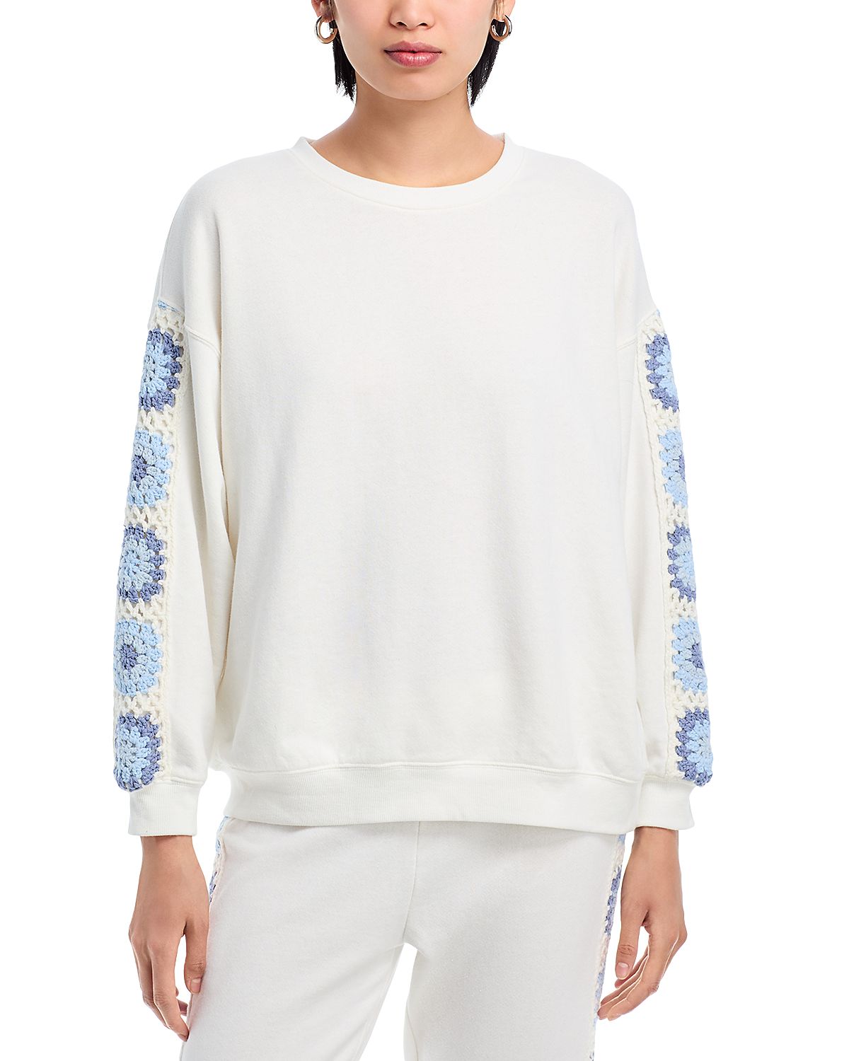 Vintage Havana Crochet Trim Sweatshirt